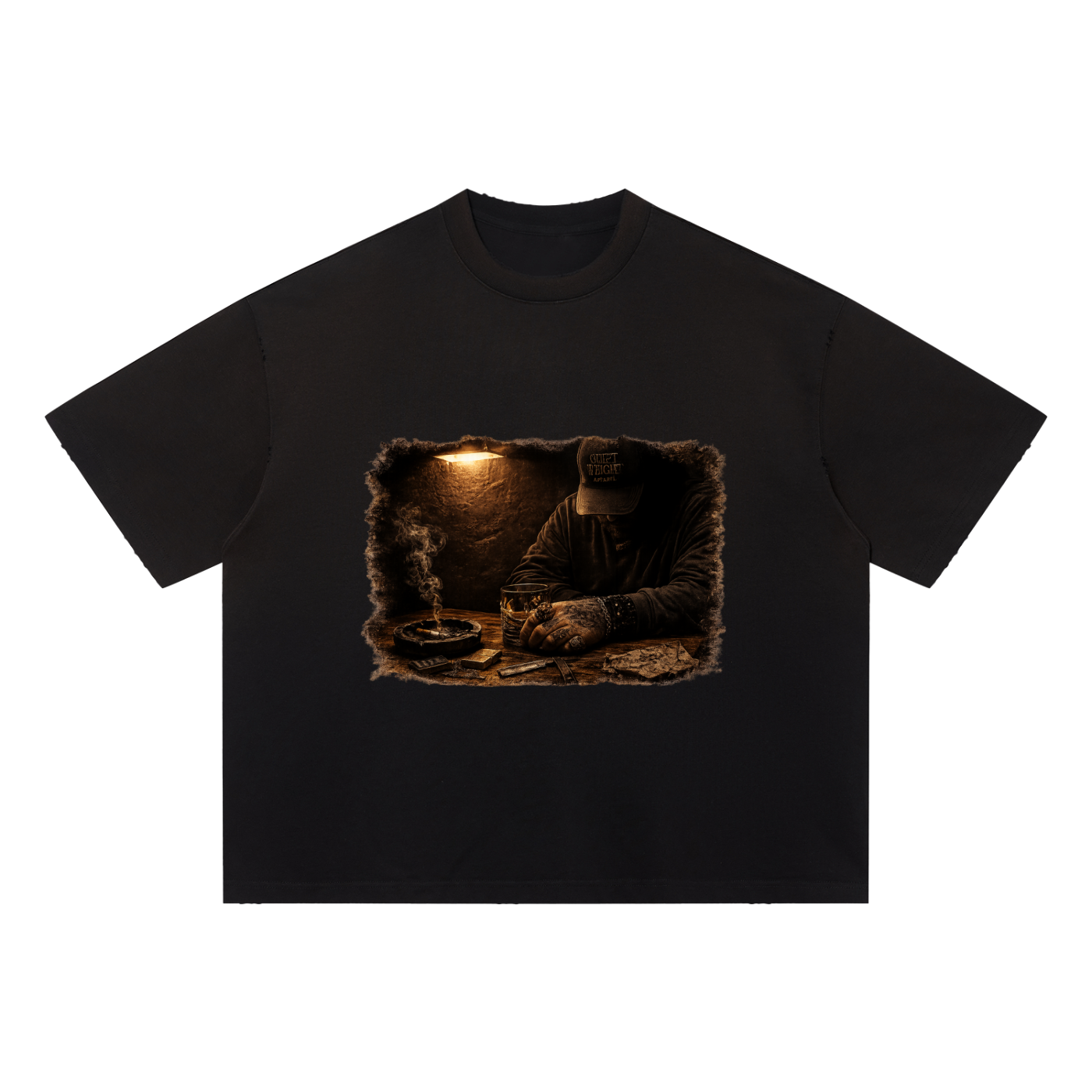 “I Carry Quiet Weight” Unisex Sun Fade Distressed Boxy T-Shirt