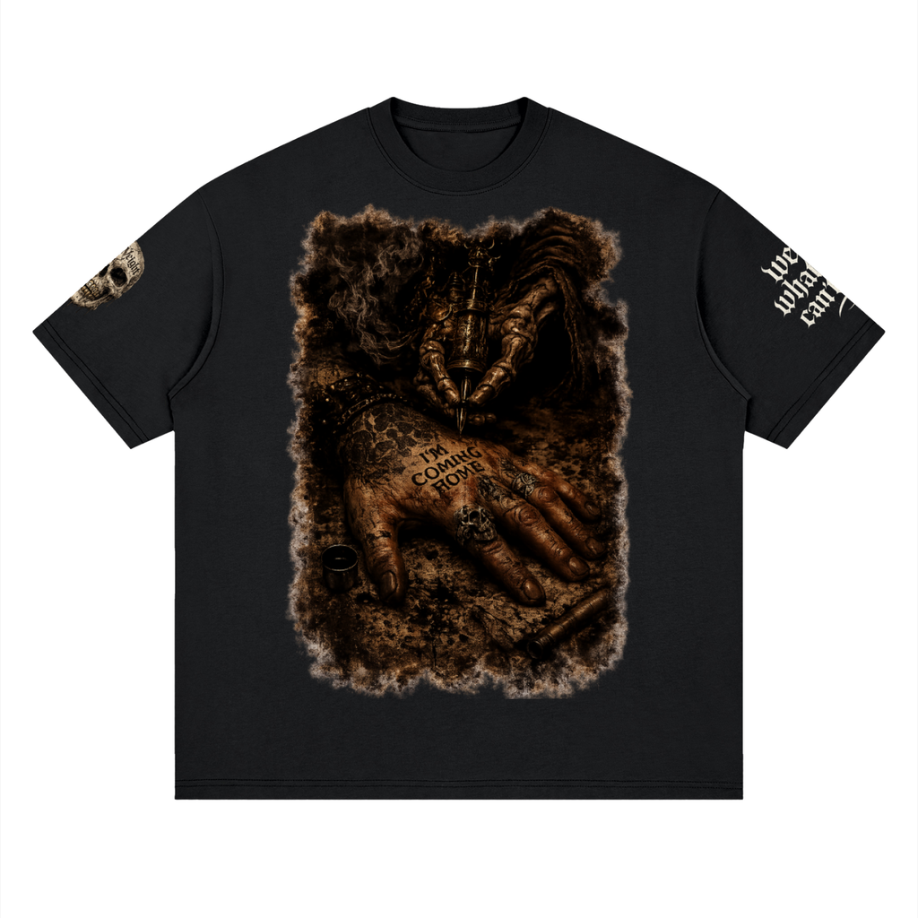“My Final Tattoo”!Streetwear Loose Drop Shoulder T-Shirt