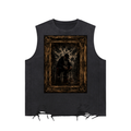 “Not Every Battle Can Be Seen” Snow Washed Raw-Hem Tank Top