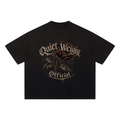 “Quiet Weight Official” Unisex Sun Fade Distressed Boxy T-Shirt
