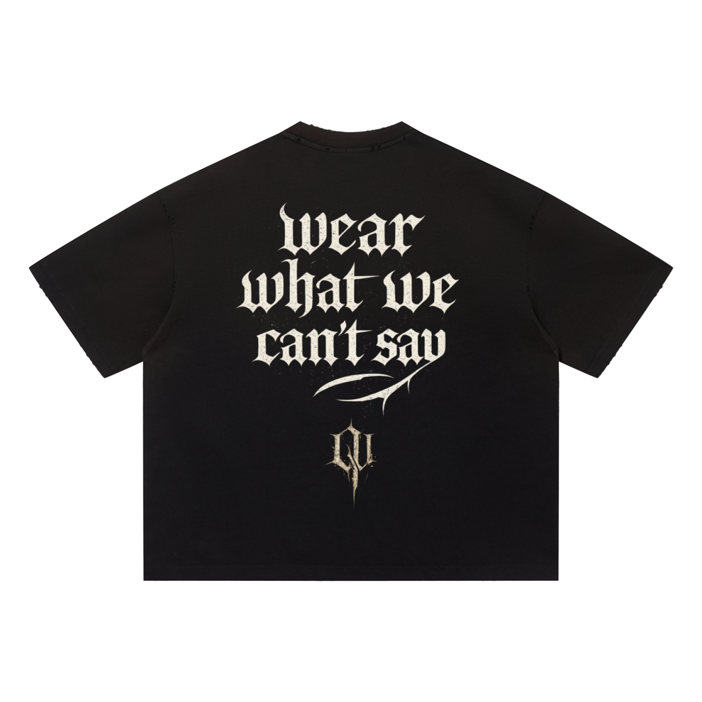 “Quiet Weight Official” Unisex Sun Fade Distressed Boxy T-Shirt