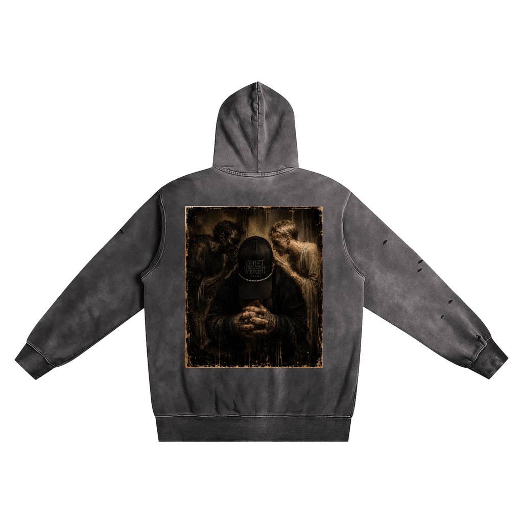 “ Both Sides Sound Honest” Distressed Vintage Wash Hoodie