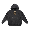 “Quiet Weight” Snow Washed Distressed Panel Pocket Hoodie